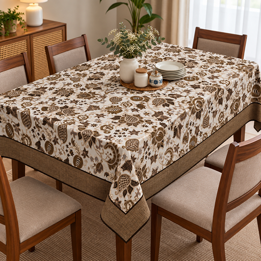 cotton table cover design R home flowers