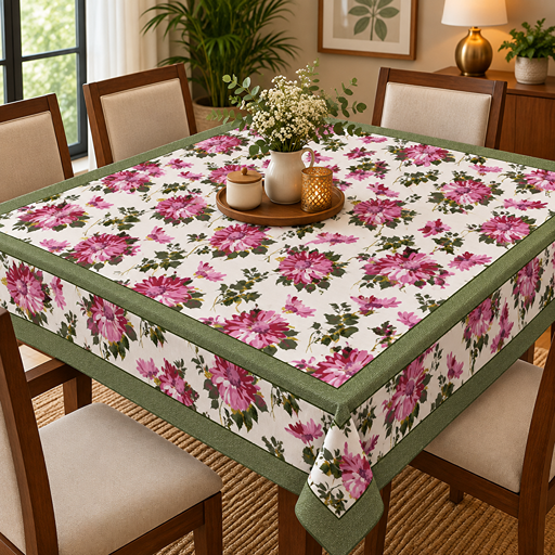 cotton table cover design loral square tablecloth