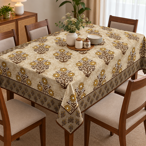 cotton table cover design traditional Jaipuri hand-block printed