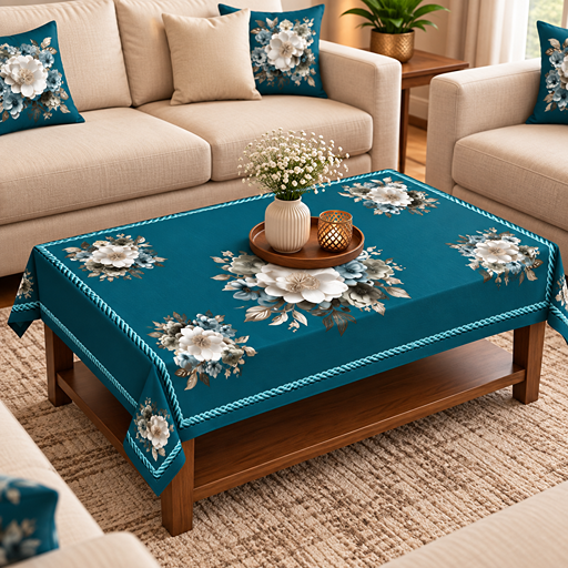 Table cover design 2 magnolia blooms