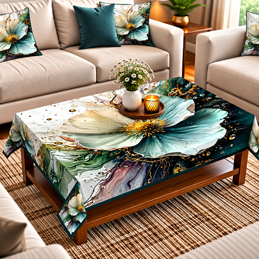 Table cover design fantasy flower