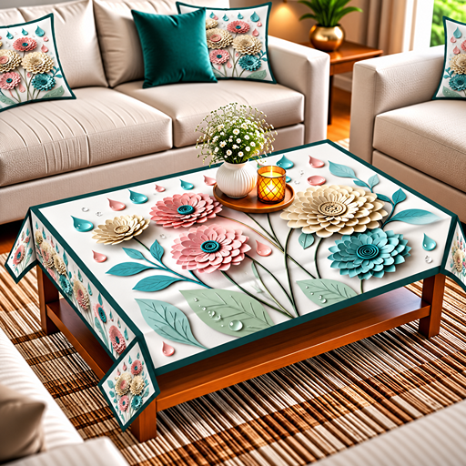 Table cover design sunflowers