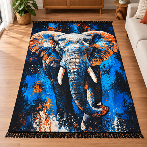 7D carpet design elephant