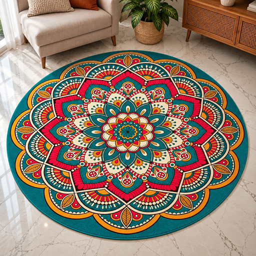 7D carpet design geometric circular design